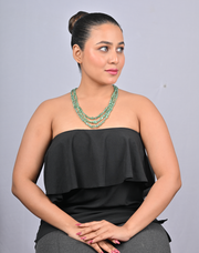 65.2/GM THREE LAYER EMERALD BEEDS MALA (600)